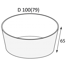 Контейнер круглый белый/белый OSQ «ROUND BOWL» 300 мл 
