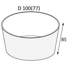 Контейнер круглый белый/белый OSQ «ROUND BOWL» 400 мл 