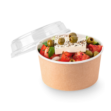 Контейнер круглый крафт/белый OSQ «ROUND BOWL» 1000 мл 