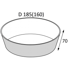 Контейнер круглый Крафт/Белый OSQ «ROUND BOWL 1300» 