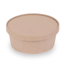 Контейнер круглый Крафт/Белый OSQ «ROUND BOWL 1300» 