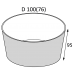 Контейнер круглый крафт/белый OSQ «ROUND BOWL» 500 мл
