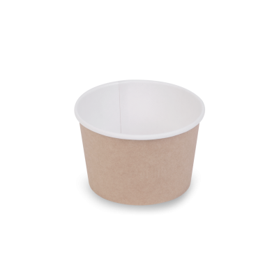 Контейнер круглый крафт/белый OSQ «ROUND BOWL» 500 мл