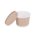 Контейнер круглый крафт/белый OSQ «ROUND BOWL» 500 мл