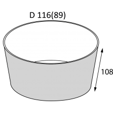 Контейнер круглый крафт/белый OSQ «ROUND BOWL» 700 мл