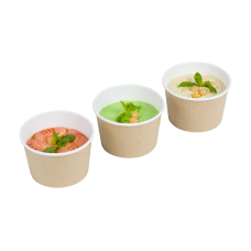 Контейнер круглый крафт/белый OSQ «ROUND BOWL» 700 мл