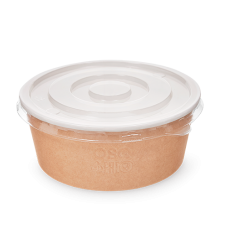 Контейнер круглый крафт/белый OSQ «ROUND BOWL» 750 мл. 
