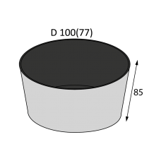 Контейнер круглый крафт/черный OSQ «ROUND BOWL» 400 мл