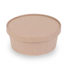 Контейнер круглый крафт/белый OSQ «ROUND BOWL» 1300 мл 