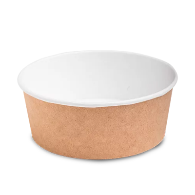 Контейнер круглый крафт/белый OSQ «ROUND BOWL» 1300 мл 
