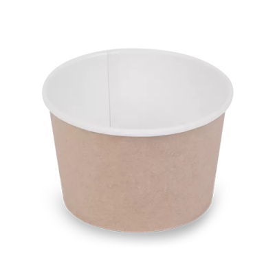 Контейнер крафт/белый круглый OSQ «Round Bowl» 300 мл.
