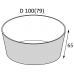 Контейнер крафт/белый круглый OSQ «Round Bowl» 300 мл.