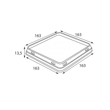 Крышка ПП плоская к салатнику OSQ «SmartPack» 800 мл.