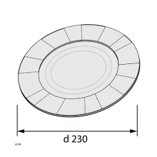 Тарелка «Plate 230» крафт/белый