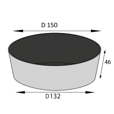 Контейнер крафт/черный круглый OSQ Round Bowl 620 мл