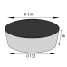 Контейнер крафт/черный круглый OSQ Round Bowl 620 мл