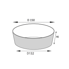 Контейнер крафт/белый круглый OSQ Round Bowl 620 мл