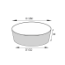Контейнер крафт/белый круглый OSQ Round Bowl 620 мл
