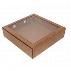 Коробка для пирога крафт с окном