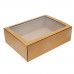 Коробка для сувениров 400x300x120 мм  с окном крафт