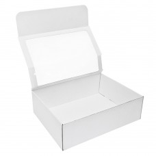 Коробка для сувениров 400x300x120 мм с окном белая