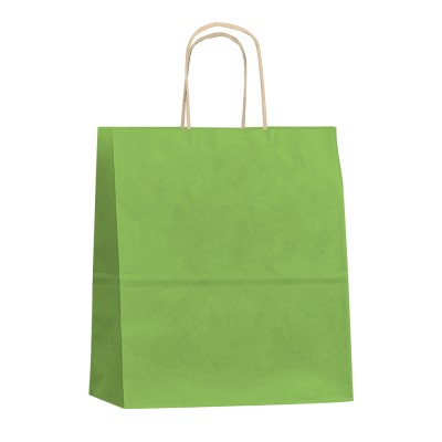 Бумажный пакет с кручеными ручками 260x150x350 зеленый