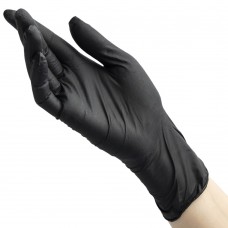 Перчатки нитриловые «Ledum» черные