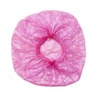 Шапочка для душа полиэтиленовая 50 шт розовая