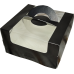 Коробка для бенто торта 140x140x80 черная с окном