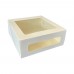 Коробка для торта и десерта Cake Window White белая с окном