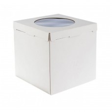 Коробка для торта «Эконом» 300x300x300 белая с окном