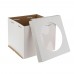 Коробка для торта «Эконом» 300x300x300 белая с окном