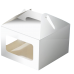 Коробка для тортов и десертов 180x180x120 «FG JUMPL II WW» белая с окном и ручкой