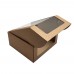 Коробка для торта 290x290x160 крафт с окном