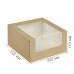 Коробка для торта 225x225x110 крафт с окном