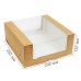 Коробка для торта 290x290x130 крафт с окном