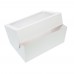 Коробка для пирожных 250x160x110 белая с окном