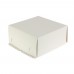 Коробка для торта 260x260x180 белая хром-эрзац