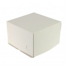 Коробка для торта 300x300x190 белая хром-эрзац