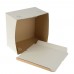Коробка для торта 300x300x190 белая хром-эрзац