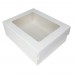 Коробка для торта 130x160x60 белая с окном