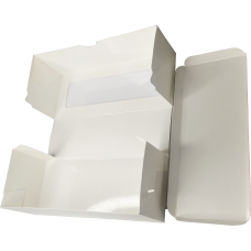 Коробка для рулета с окном и ложементом "Cake Roll One" 300x120x100, белая