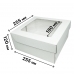 Коробка для торта 255x255x120 белая с окном