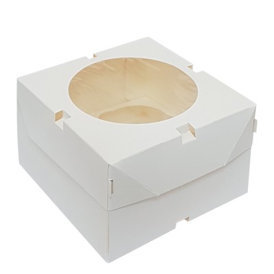Коробка для 4 капкейков «MUF 4 PRO» белая