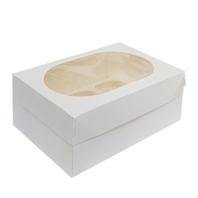 Коробка для 6 капкейков «MUF 6 PRO» белая