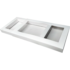 Коробка для плитки шоколада 190x110x18 мм с окном белая
