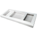 Коробка для плитки шоколада 190x110x18 мм с окном белая